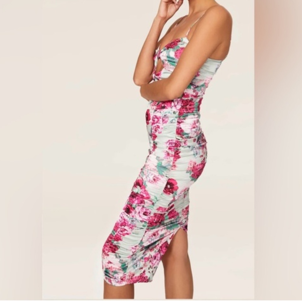For Love & Lemons Robin floral midi dress